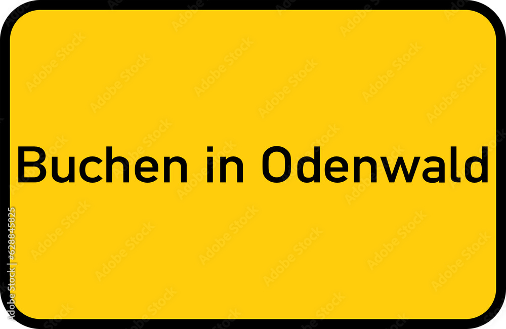 City sign of Buchen in Odenwald - Ortsschild von Buchen in Odenwald City sign of Buchen in Odenwald - Ortsschild von Buchen in Odenwald