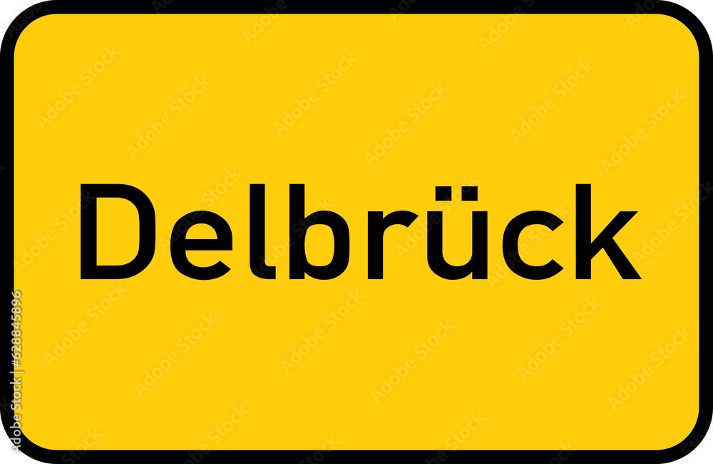 City sign of Delbrück - Ortsschild von Delbrück City sign of Delbrück - Ortsschild von Delbrück