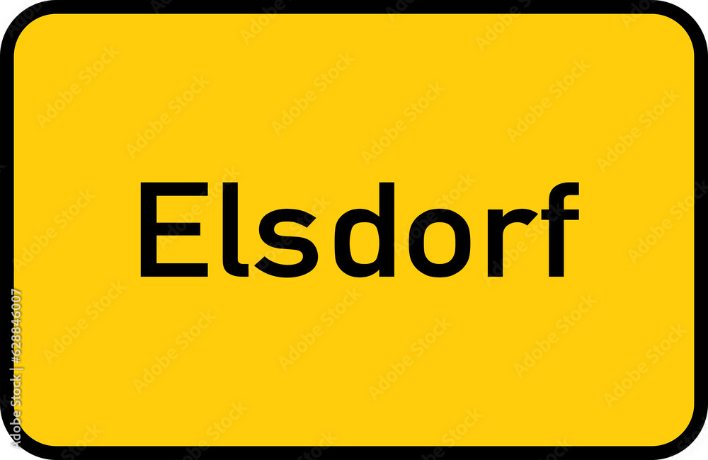 City sign of Elsdorf - Ortsschild von Elsdorf City sign of Elsdorf - Ortsschild von Elsdorf