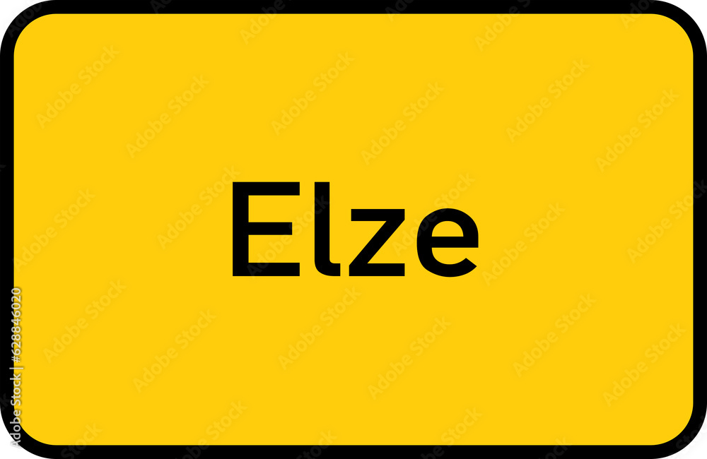 City sign of Elze - Ortsschild von Elze City sign of Elze - Ortsschild von Elze