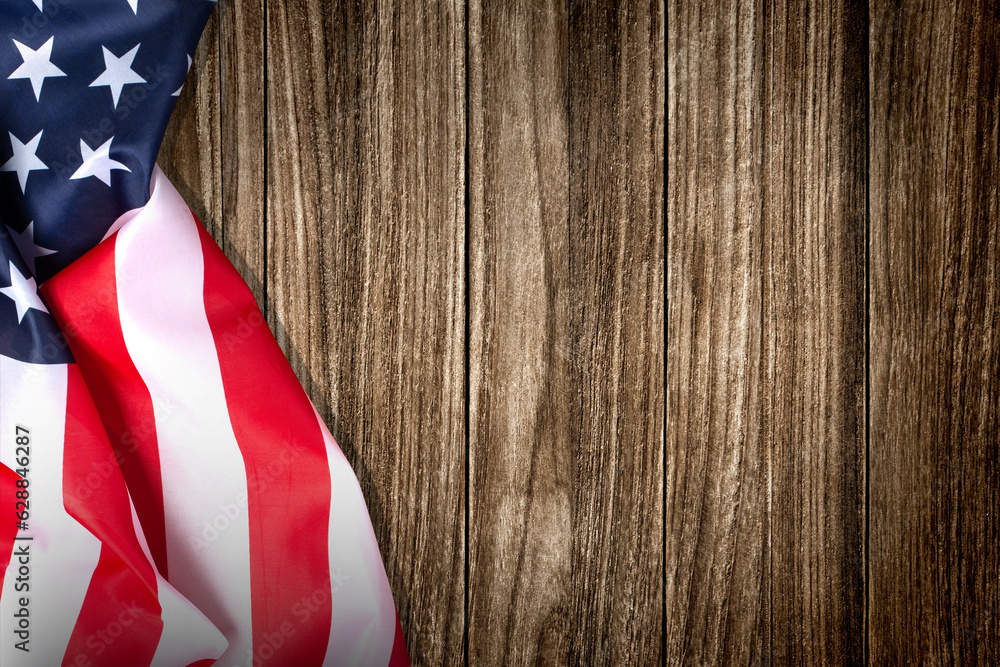 American flag background. Flag of USA with blank space for text, top view. Perfect for Patriots Day, Veterans Day, Labor Day, Memorial Day. American flag background. Flag of USA with blank space for text, top view. Perfect for Patriots Day, Veterans Day, Labor Day, Memorial Day.