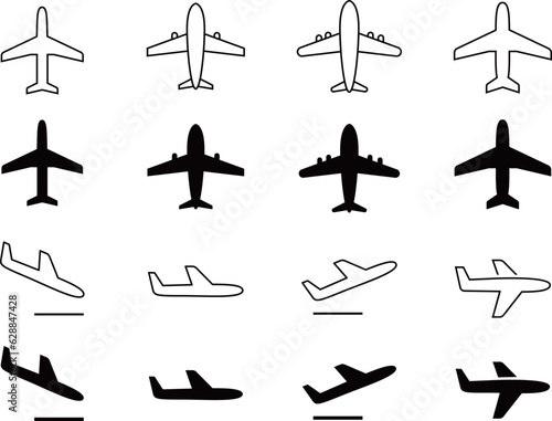 飛行機のアイコンセット