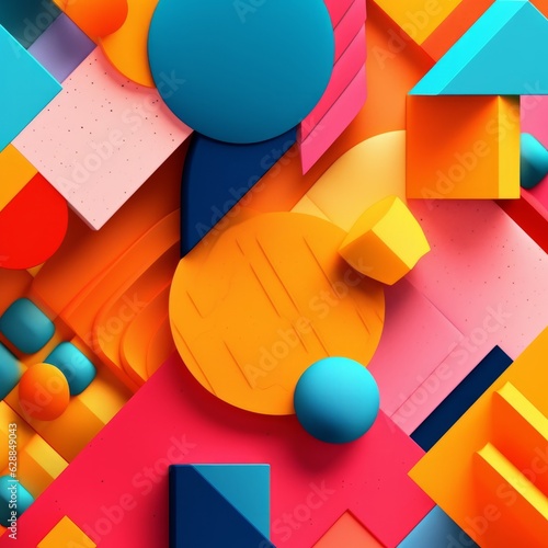 Wallpaper Mural Vibrant Summer Themed 3D Abstract Background Torontodigital.ca