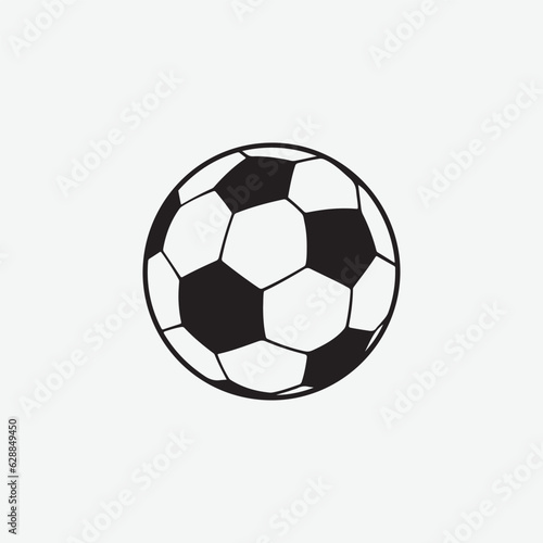 Soccer Football icon black and white