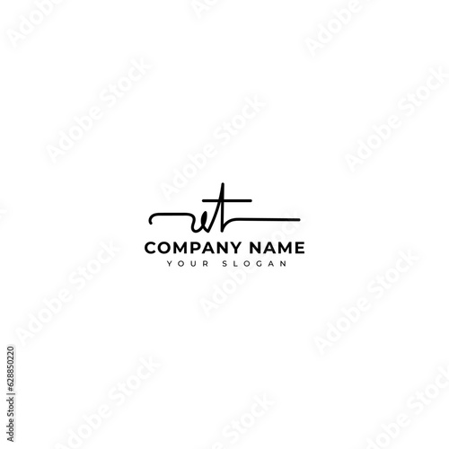 Ut Initial signature logo vector design