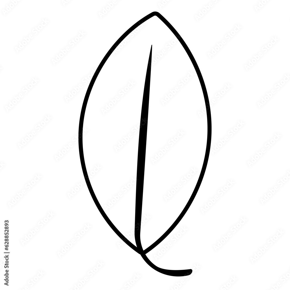 leaf foliage autumn line icon forest element leaf foliage autumn line icon forest element