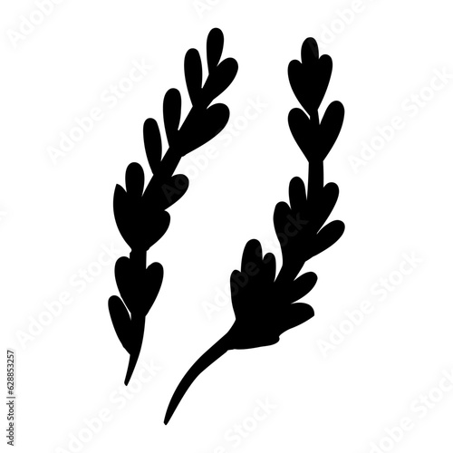greens seasoning herb black white element icon