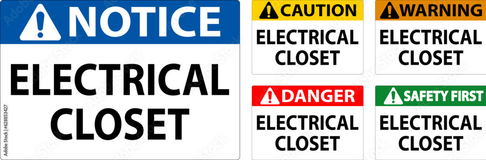 Danger Sign, Electrical Closet Sign Danger Sign, Electrical Closet Sign