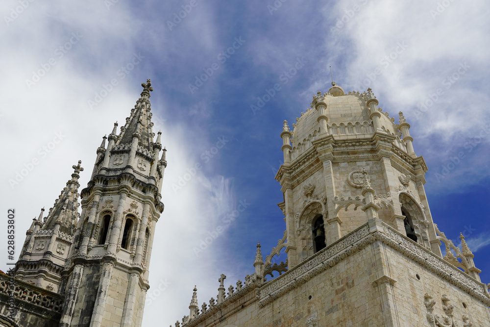Detail of hieronymus Monastery in Belem Lisboa . High quality photo