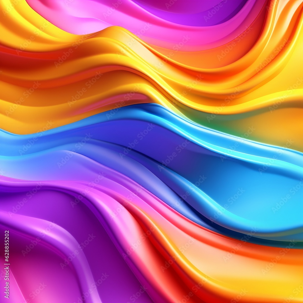 Vibrant Summer Themed 3D Abstract Background Vibrant Summer Themed 3D Abstract Background