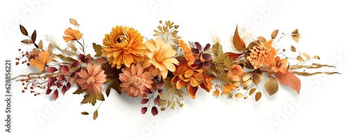 Autumn Composition made of beautiful Flowers