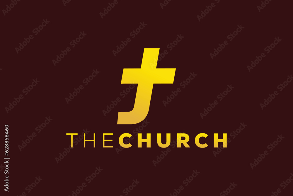 Trendy and Professional letter J church sign Christian and peaceful vector logo Trendy and Professional letter J church sign Christian and peaceful vector logo