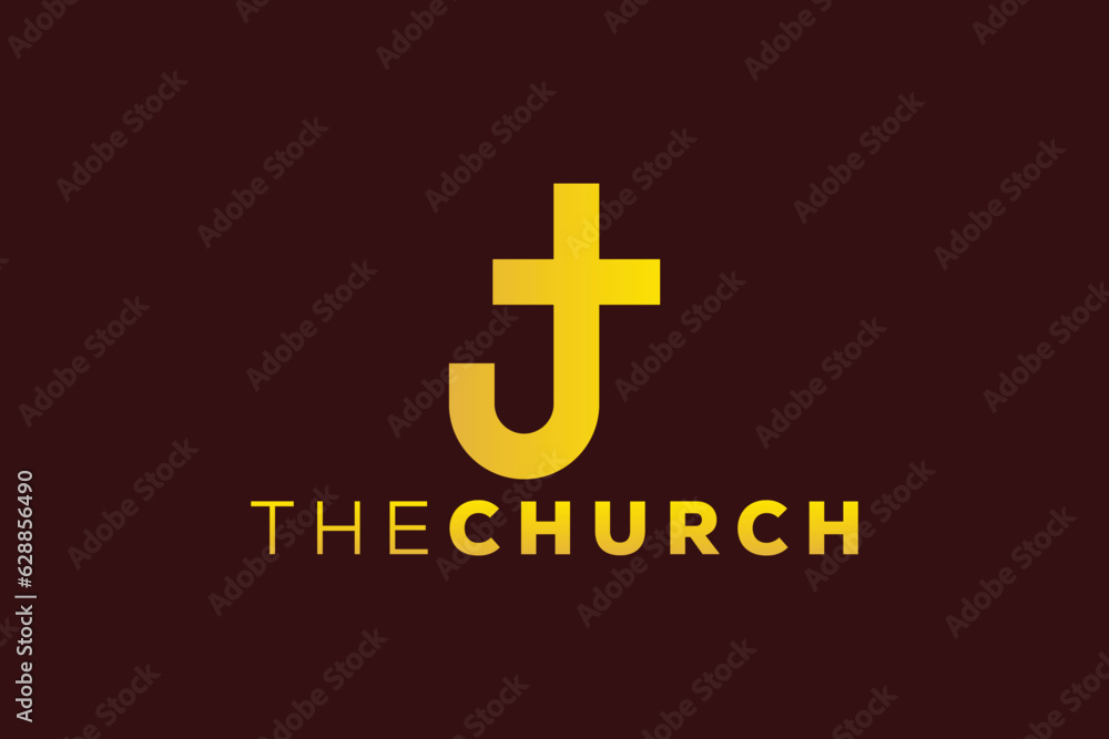Trendy and Professional letter J church sign Christian and peaceful vector logo Trendy and Professional letter J church sign Christian and peaceful vector logo