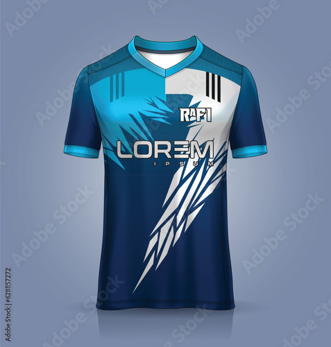 t-shirt sport design template, Soccer jersey mockup for football club. uniform front view.