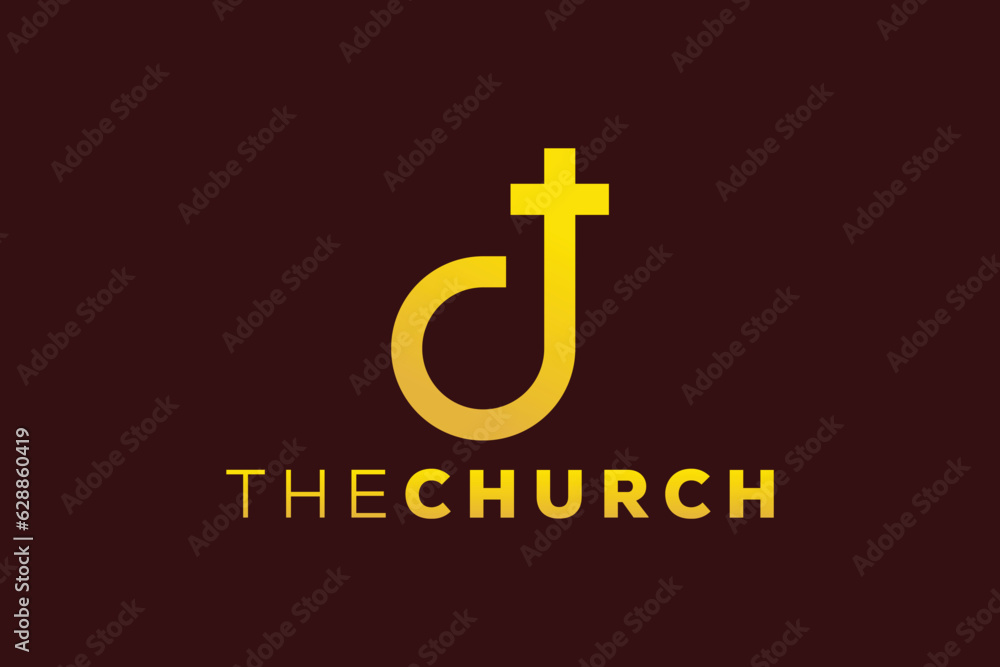 Trendy and Professional letter J church sign Christian and peaceful vector logo Trendy and Professional letter J church sign Christian and peaceful vector logo