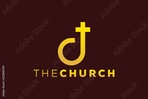 Trendy and Professional letter J church sign Christian and peaceful vector logo