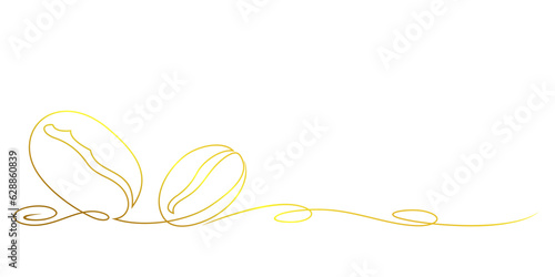 coffee beans, line art style vector eps 10