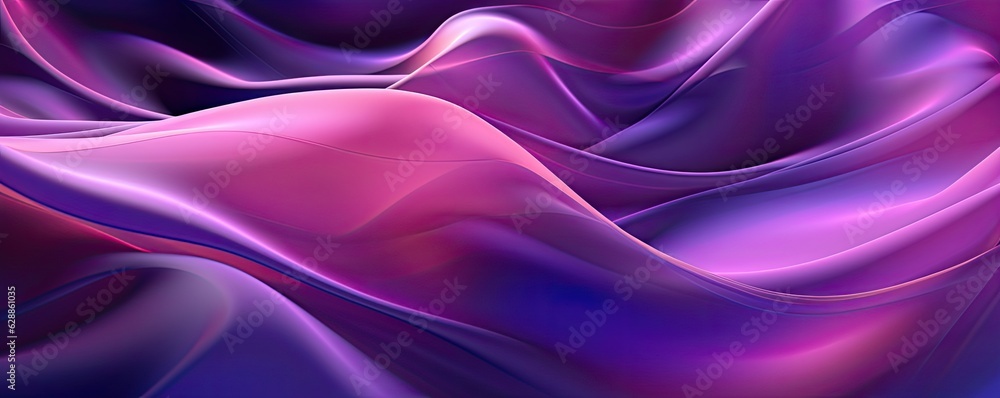 Abstract Background with 3D Wave Bright Purple fabric. Generative AI Abstract Background with 3D Wave Bright Purple fabric. Generative AI