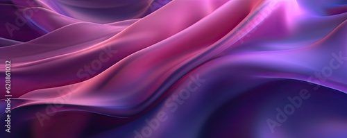 Wallpaper Mural Abstract  Background with 3D Wave Bright Purple. Generative AI Torontodigital.ca