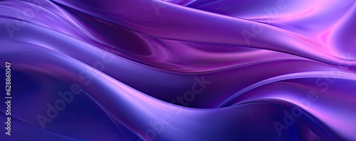 Abstract Background with 3D Wave Bright Purple fabric. Generative AI