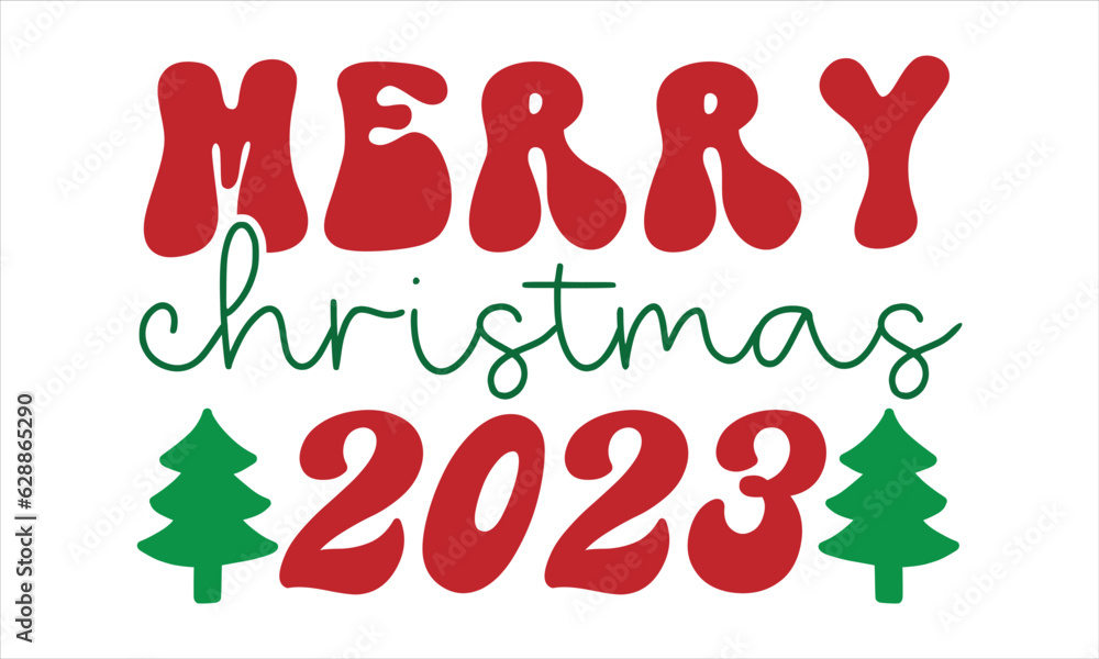 Christmas Retro SVG Design Template Christmas Retro SVG Design Template