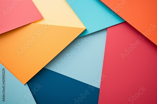 colorful paper abstract background with copy space