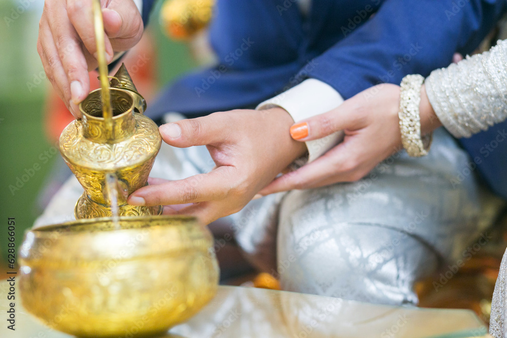 Obraz premium Decoration atmosphere beautiful wedding ceremony