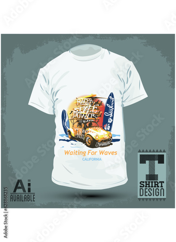 Car t shirt design concept,