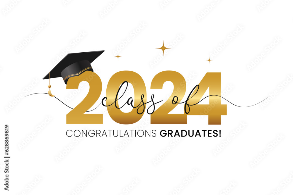Vetor de Vector illustration of gold design for graduation ceremony ...