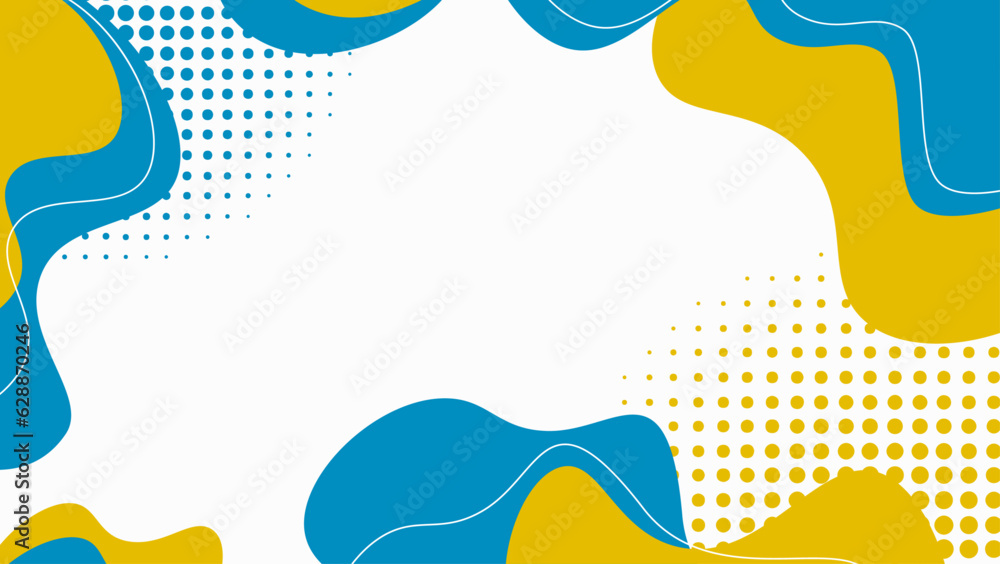 Abstract yellow blue halftone texture background