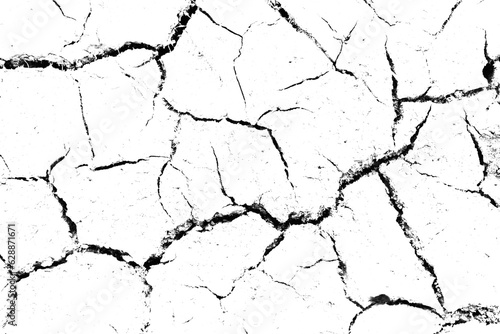 Valokuvatapetti The ground cracks, fissure isolated on transparent background, png file format
