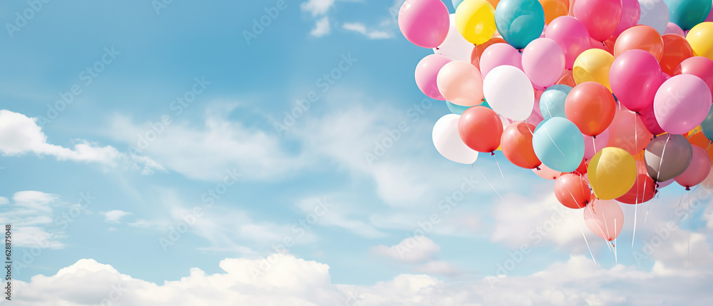 Bunch of balloons against the sky Bunch of balloons against the sky