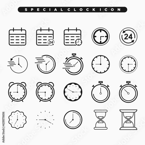 a clock of various shapes showing the time and numbers made in Indonesia, kendal 28 july