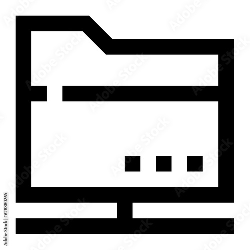 Shared Folder icon. Internet technology concept. Icon in line style