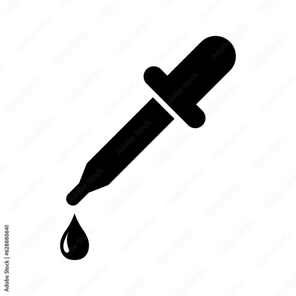 Ταπετσαρία Dropper liquid icon, medicine health tool web symbol, test fluid design vector i