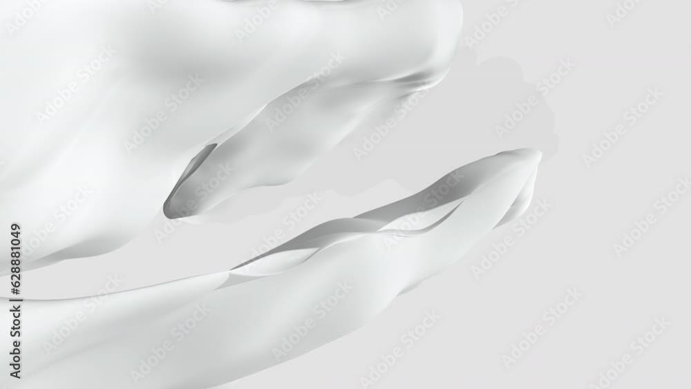 Milk Cream Silk Liquid Slow Stream 3D Animation Milk Cream Silk Liquid Slow Stream 3D Animation