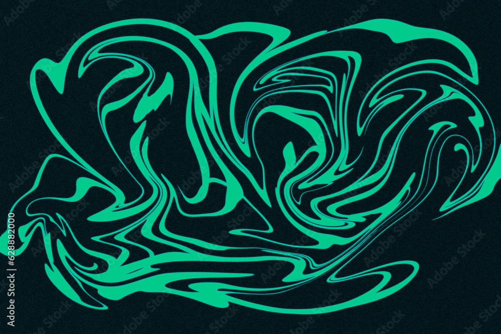 Obraz premium Oil spill smudge abstract spilled paint green toxic noise background texture luminescent