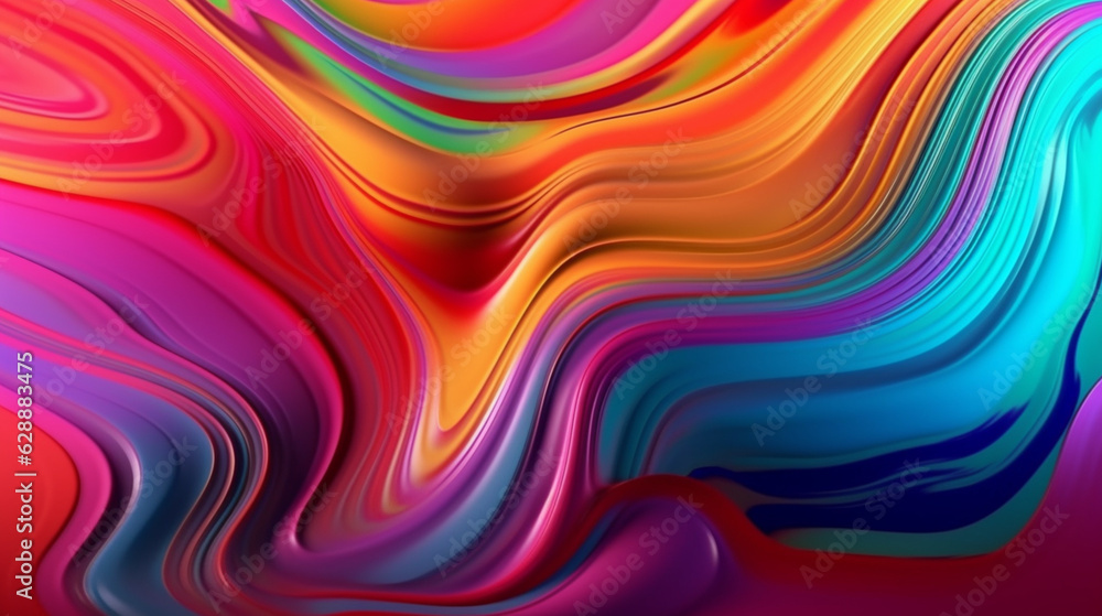 Abstract vivid rainbow fluid background/ wallpaper.	