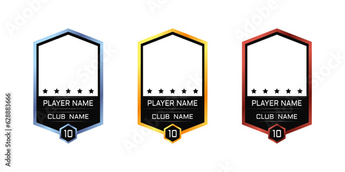 silver and gold edition border or frame player template for game