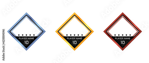 silver and gold edition border or frame player template for game