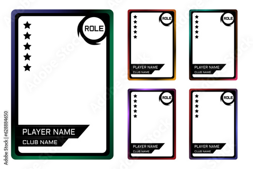 neon border or frame player template for game