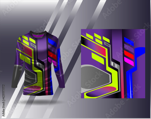 Sports jersey and tshirt template sports design for football racing gaming jersey vector