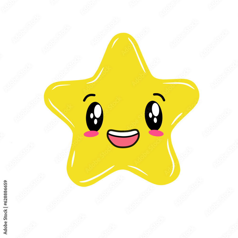 yellow star image with various expressions