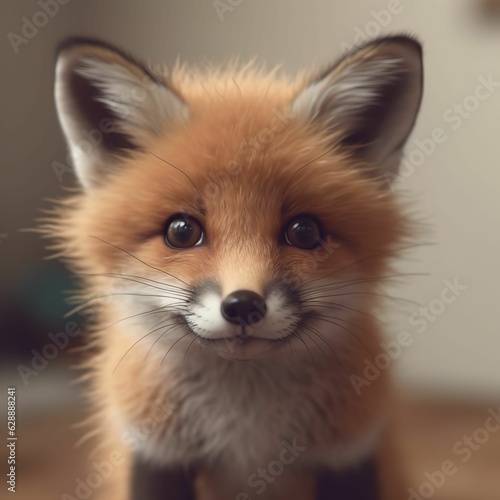 cute little fox looking at you