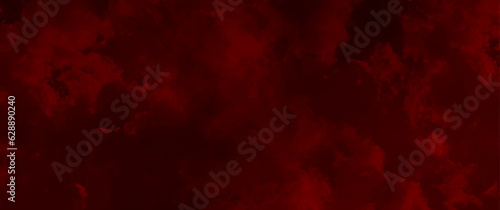 Red and black clouds and sky background for poster, cover, banner, flyer, cards. Heaven. Sunset. Environment. Hand drawn dramatic illustration for design. Vector grunge texture. 