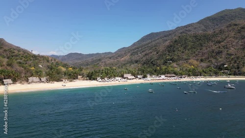 Amazing 4k drone footage recently taken on Yelapa Beach near Puerto Vallarta in Mexico photo
