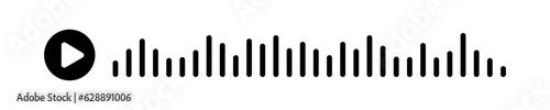 Black sound waves of the equalizer isolated on a isolated white background. Vector clipart Illustration