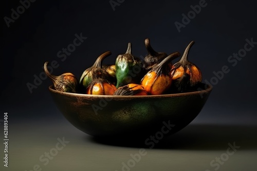 Colorful Ceramic Bowl with a Variety of Vegetables