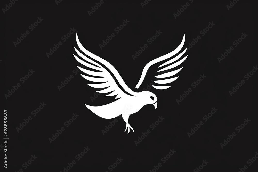 dove pigeon logo design generated ai