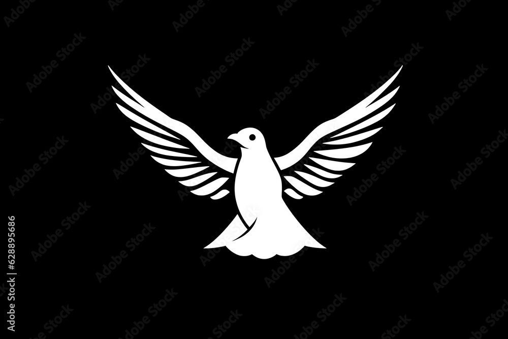 Fototapeta premium dove pigeon logo design generated ai